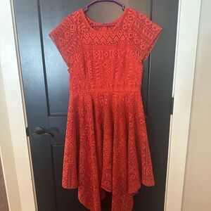 Maeve Red Geometric Pattern Dress